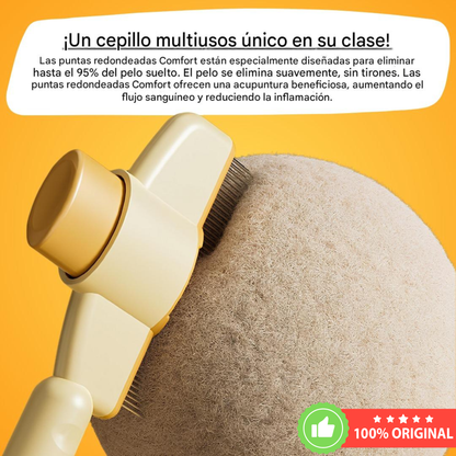 Deslanador Profesional para Mascotas con Botón de Liberación + Pelota Limpia Dientes